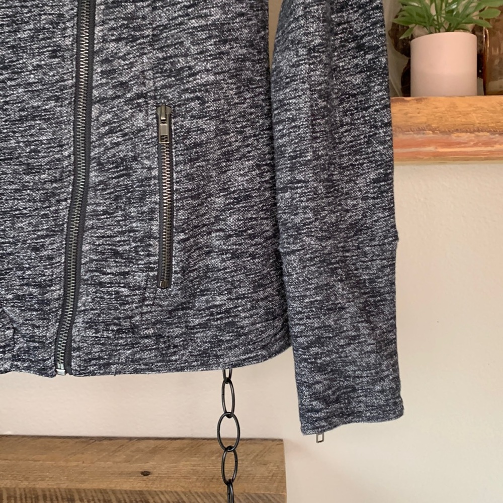 Market & Spruce Moto Jacket, marled navy, M - Picture 4 of 11